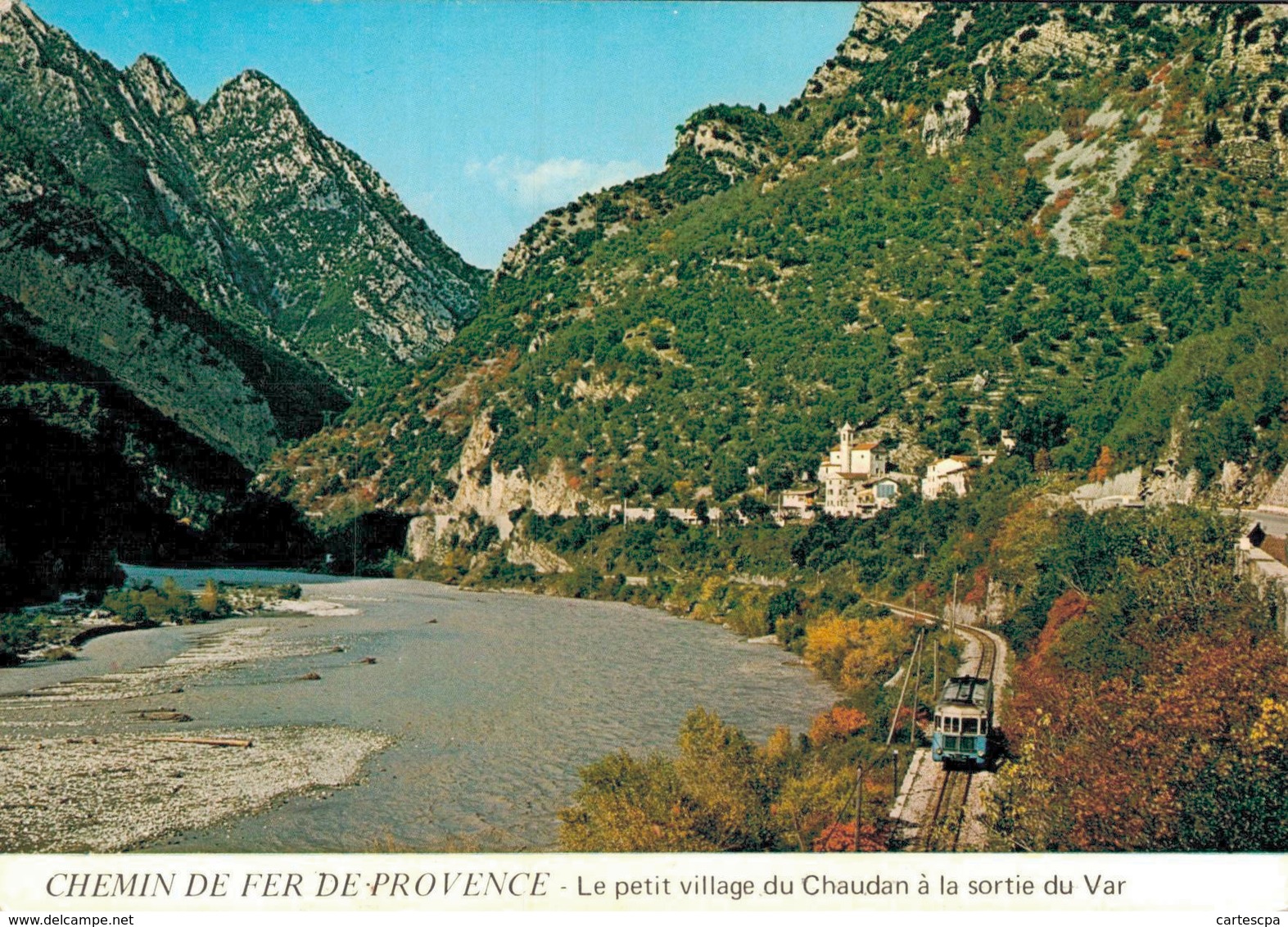 Chemin De Fer De Provence Le Petit Village Du Chaudan A La Sortie Du Var 1978  CPM Ou CPSM - Autres & Non Classés