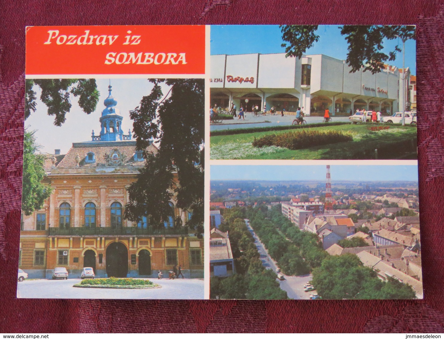 Serbia Unused Postcard Sombor Multiview Church Panorama - Serbie