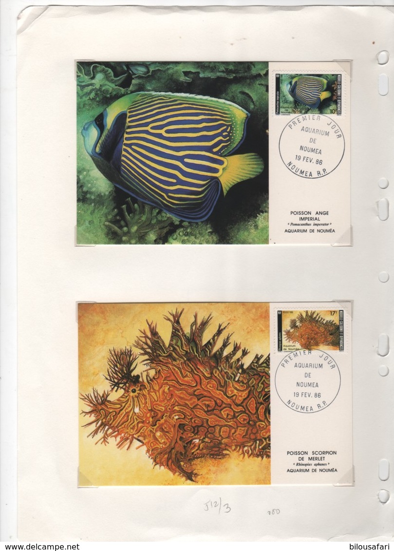 Nouvelle-Calédonie > 2 Cartes-maximum N° 512 & N 513- AQUARIUM - Tarjetas – Máxima