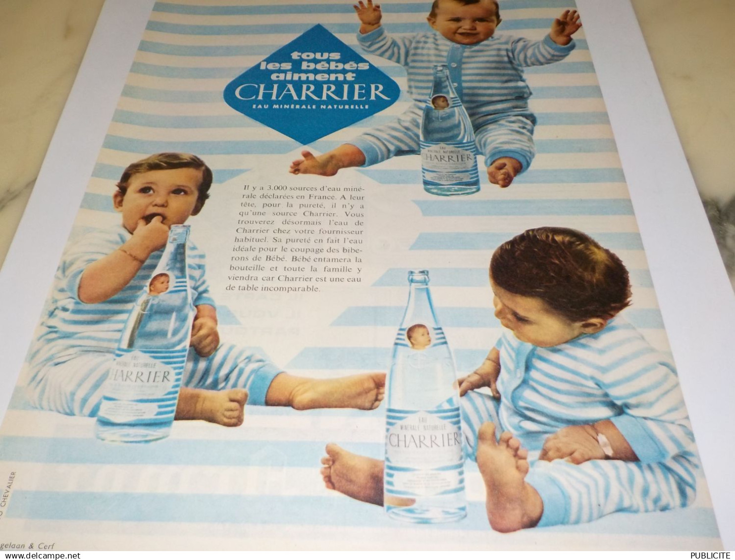 ANCIENNE PUBLICITE TOUS LES BEBES AIMENT  CHARRIER 1960 - Affiches