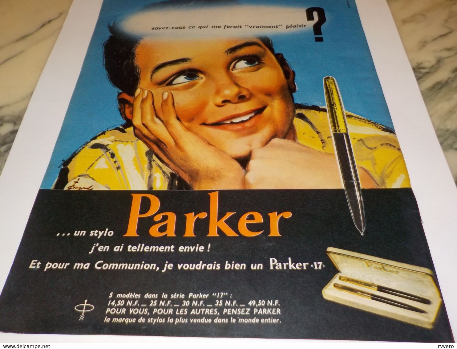 ANCIENNE PUBLICITE TELLEMENT ENVIE  UN PARKER  1960 - Autres & Non Classés