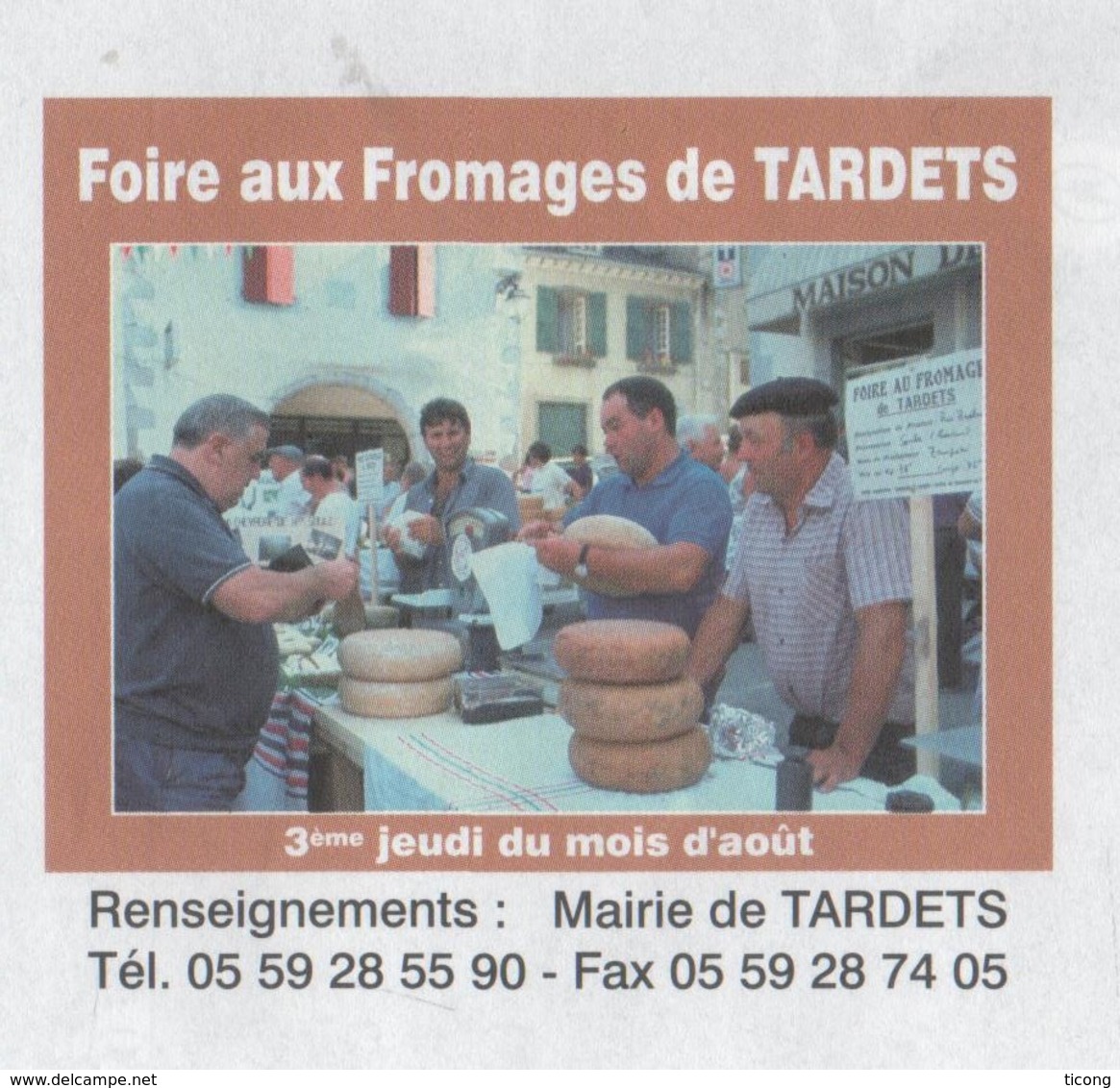 TARDET 64 PYRENEES ATLANTIQUES - FOIRE AU FROMAGES ( BELLE ANIMATION ) FLAMME NEOPOST 2008 - VOIR LES SCANNERS - Ernährung