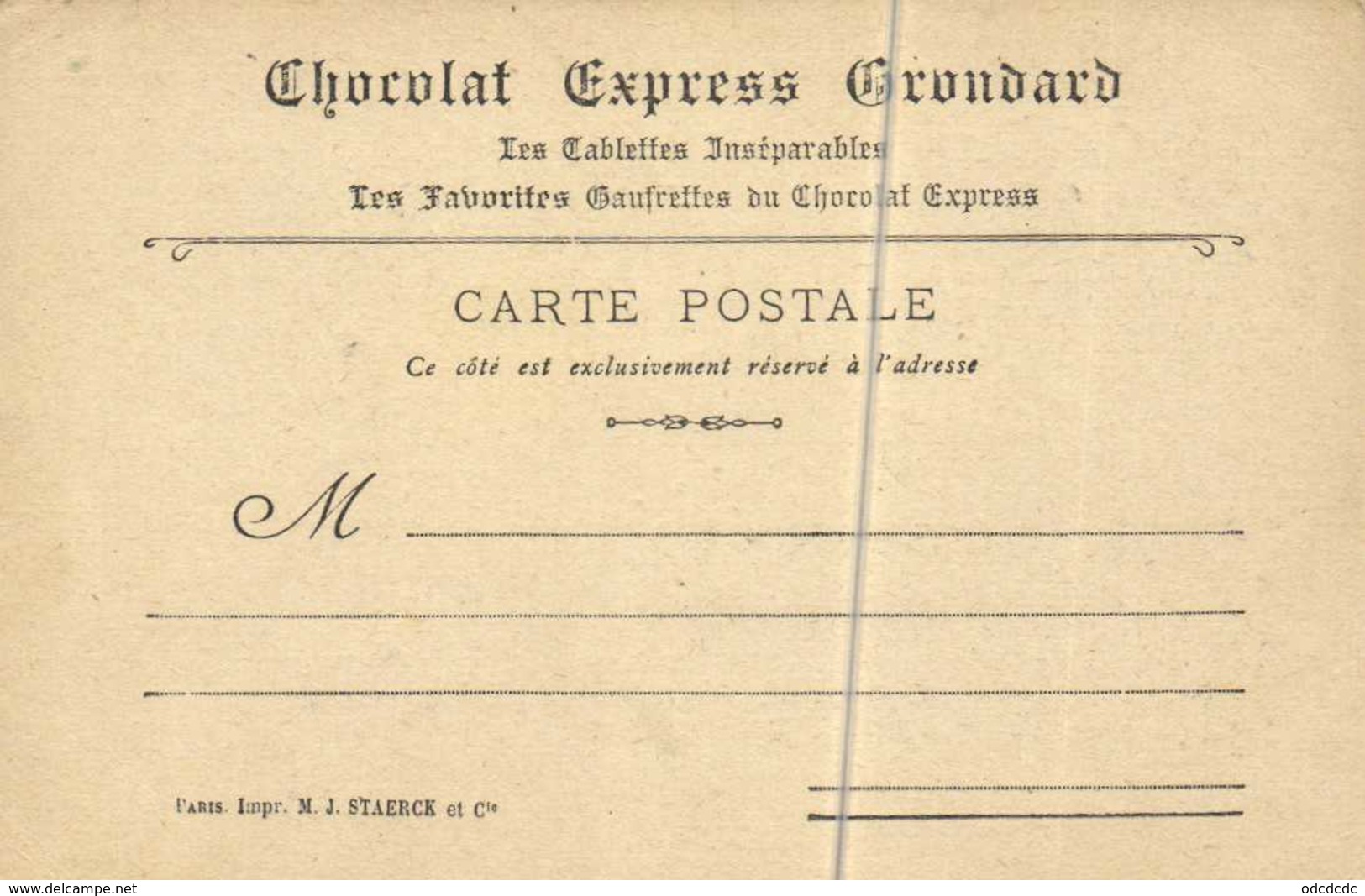 Illustrateur Style Art Nouveau Chocolat Express Grondard Le GRAND PALAIS Des BEAUX ARTS  RV - Publicidad