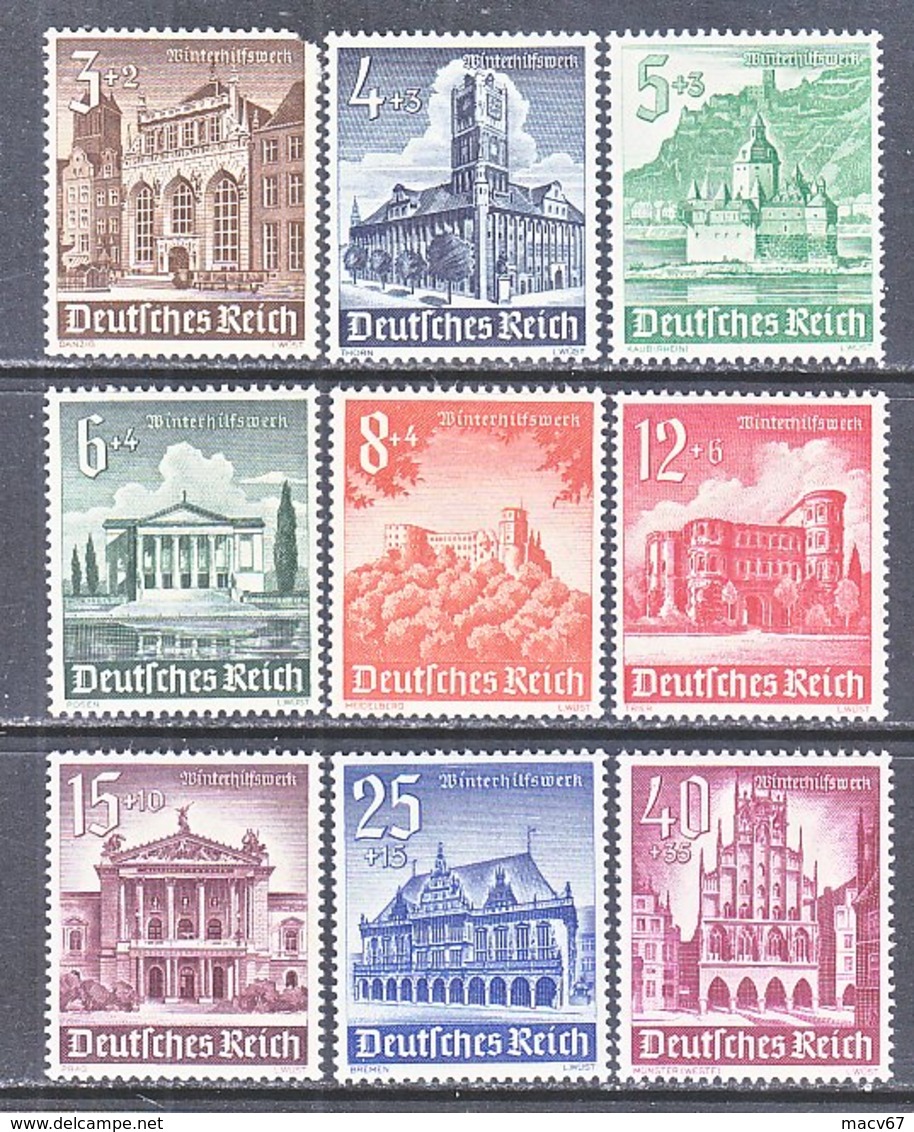 GERMANY  B 177-85   *  BUILDINGS  &  CASTLES - Unused Stamps