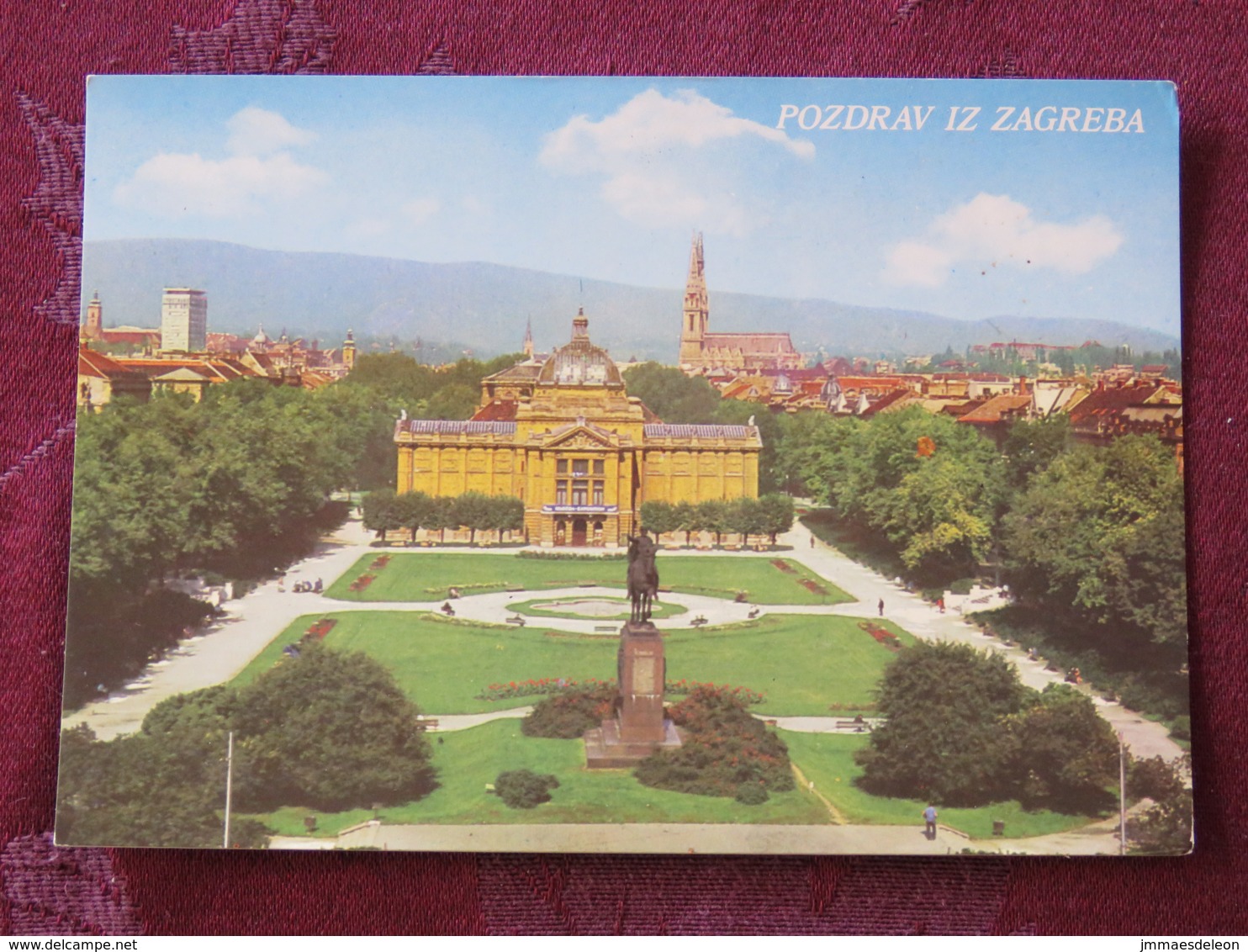 Croacia Unused Postcard Zagreb Theatre Park - Croatia