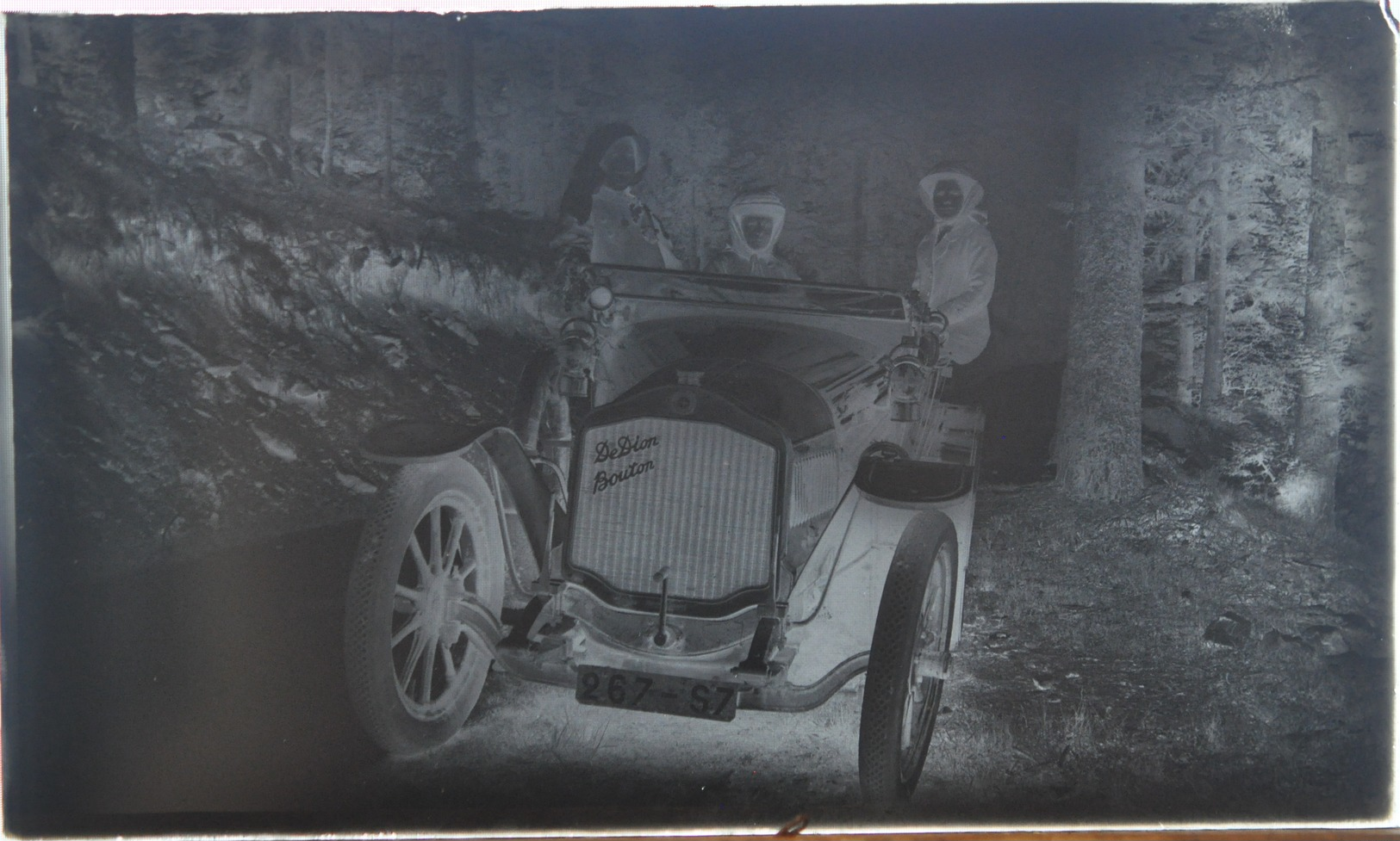 I51 - Ancienne Photographie Photo Négatif Sur Verre - Automobile Dedion Bouton En Gros Plan - Plaques De Verre