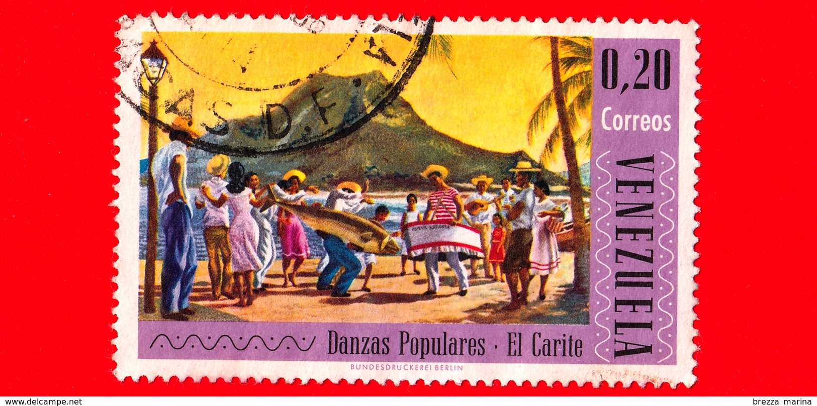 VENEZUELA - 1966  - Danze Popolari - "El Carite" Dance - 0.20 - Venezuela