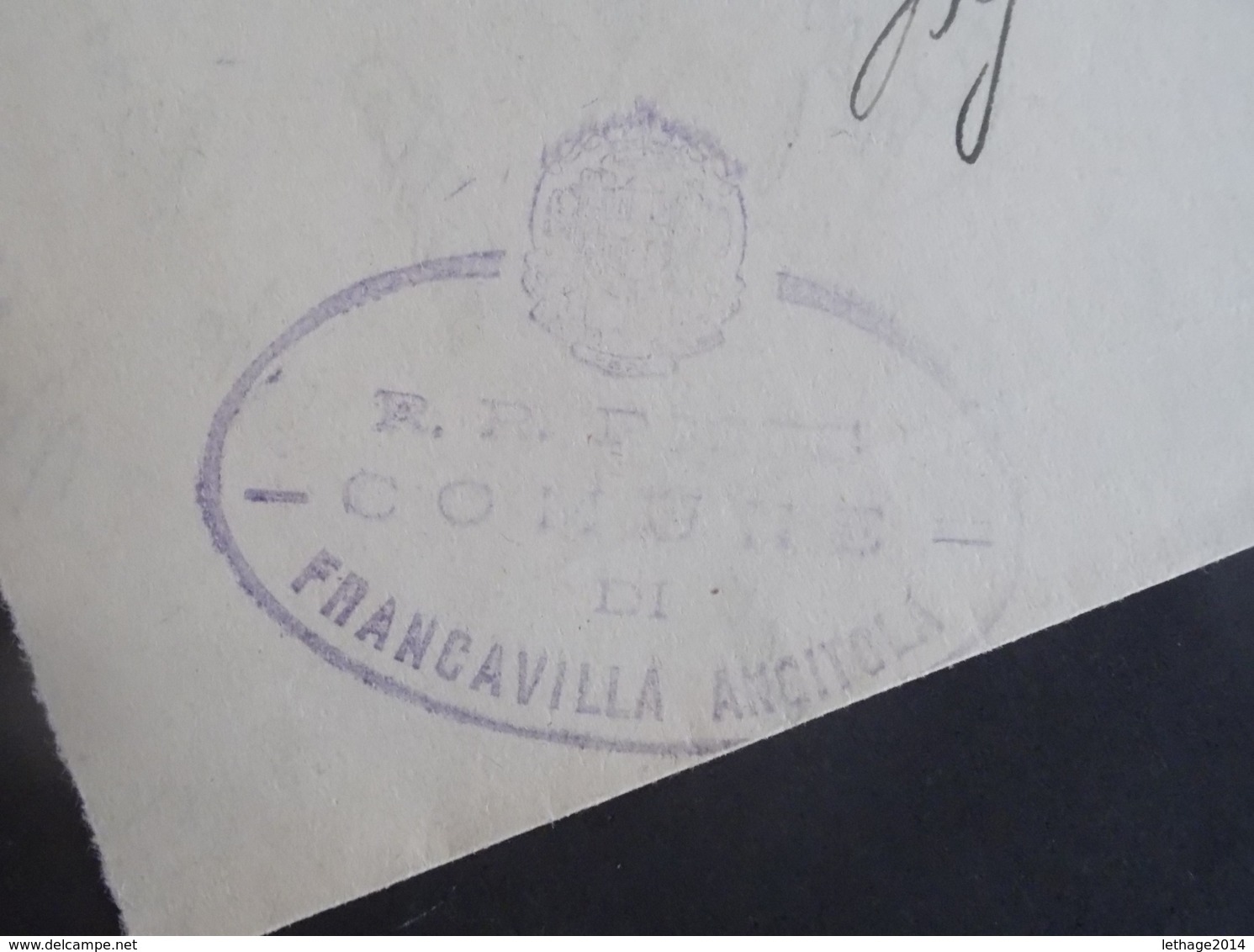 REGNO ITALIA BIGLIETTI CON OVALE DI FRANCHIGIA COMUNALE FRANCAVILLA ANGITOLA REGIE POSTE 1932 - Zonder Portkosten