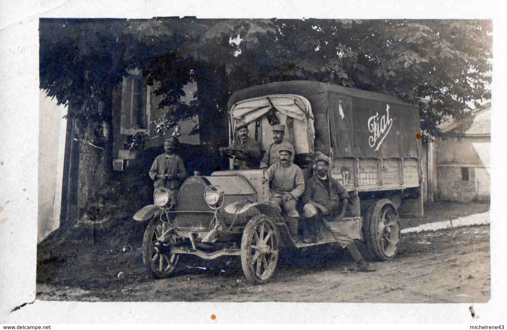 CARTE PHOTO CAMION MILITAIRE FIAT - Autres & Non Classés