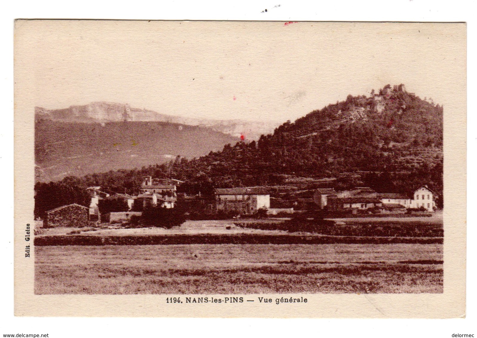 CPSM Nans Les Pins 83 Var Vue Générale éditeur Gleize - Nans-les-Pins