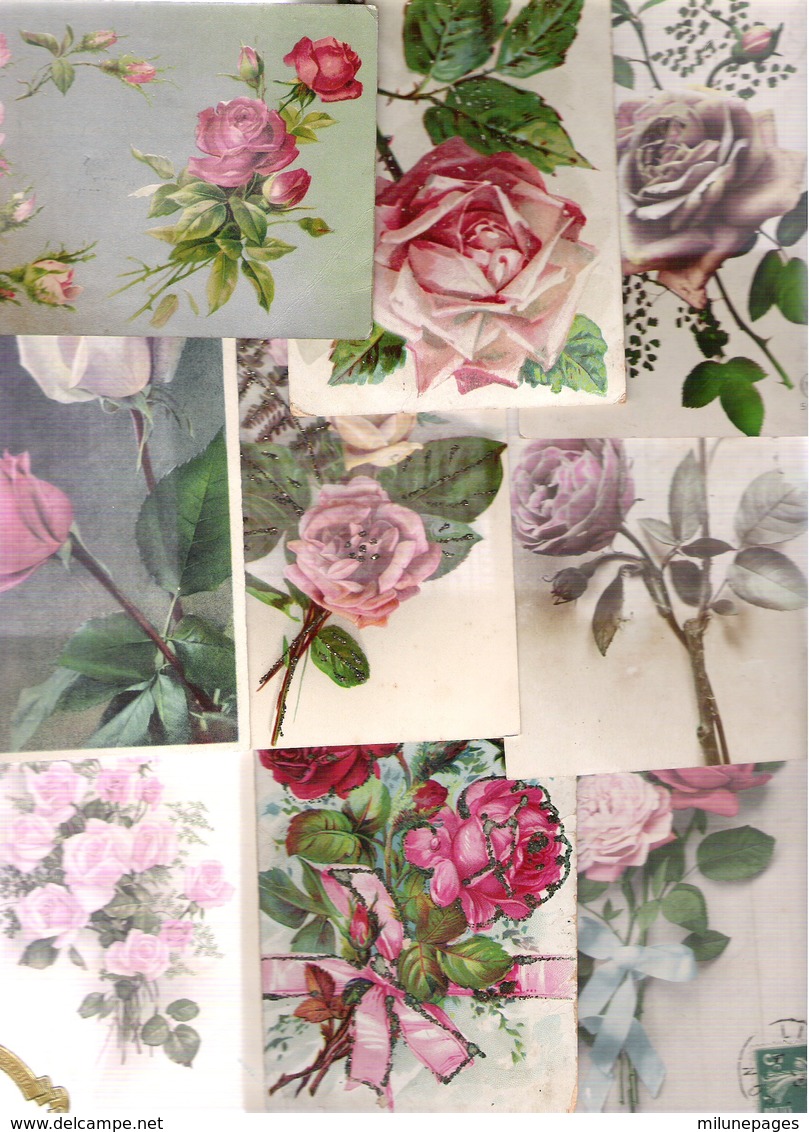 Lot De 40 Cartes Avec Des Roses Et Des Roses Dont Illustrateur Période  Art Nouveau à Art Déco 1900/1930 - 5 - 99 Karten