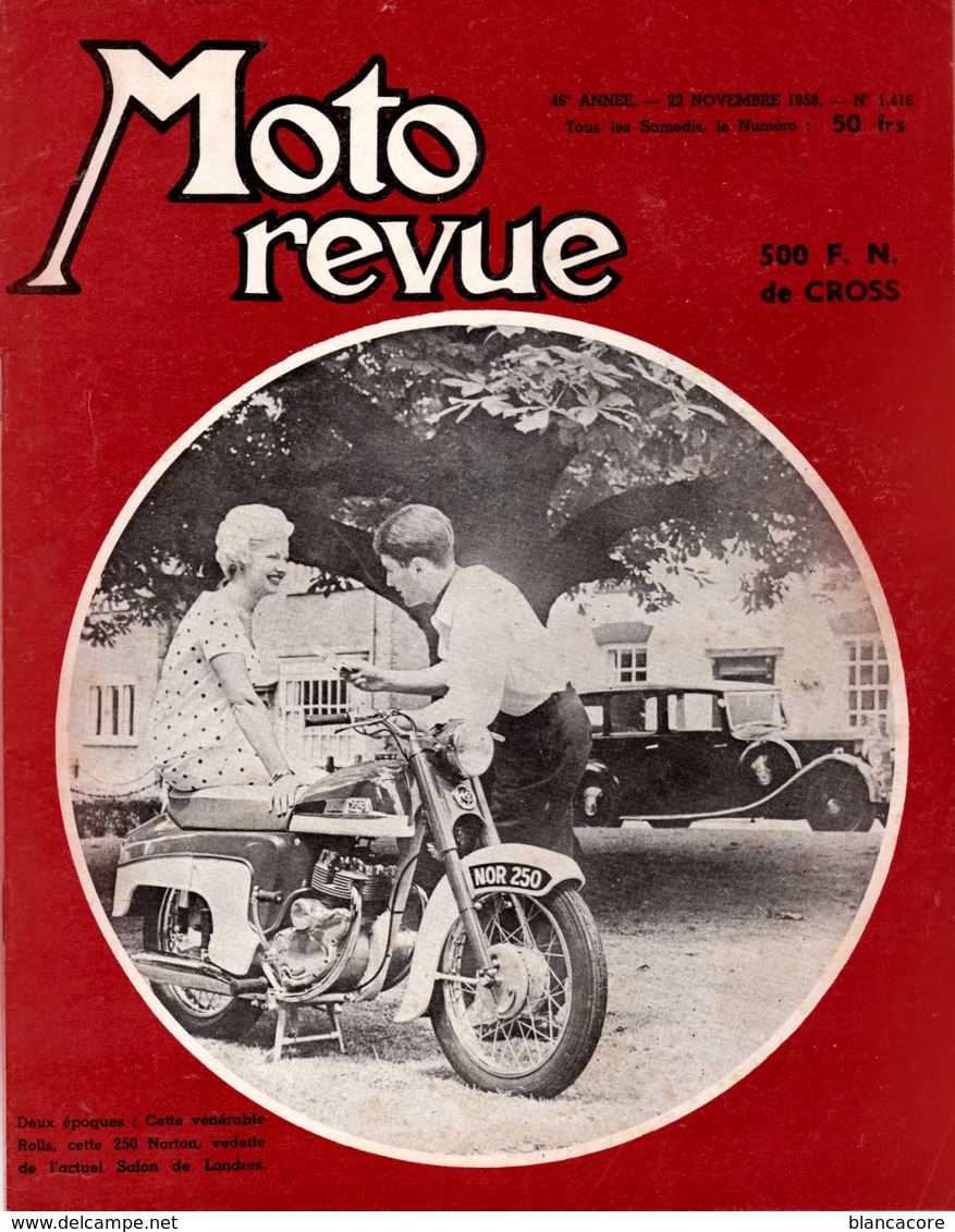 Moto Revue  22 Nov 1958  Bel Article Sur La 500 FN De Cross - Moto