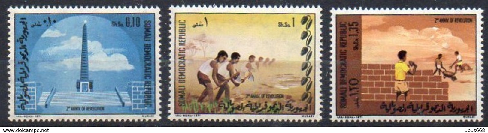 Somalia 1971 MiNr. 182/ 184  **/ Mnh ; 2. Jahrestag Der Revolution - Somalia (1960-...)