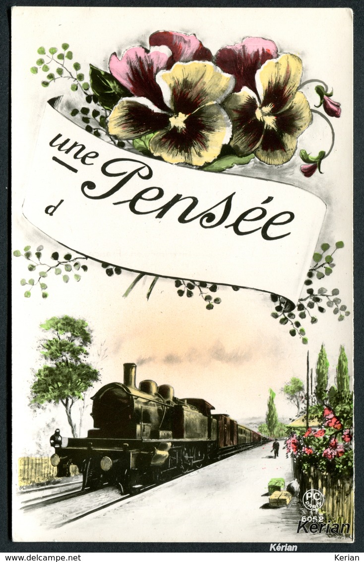 Une Pensée De ... - (train) - P.C. Paris N°6052 - Voir 2 Scans - 1900-1949