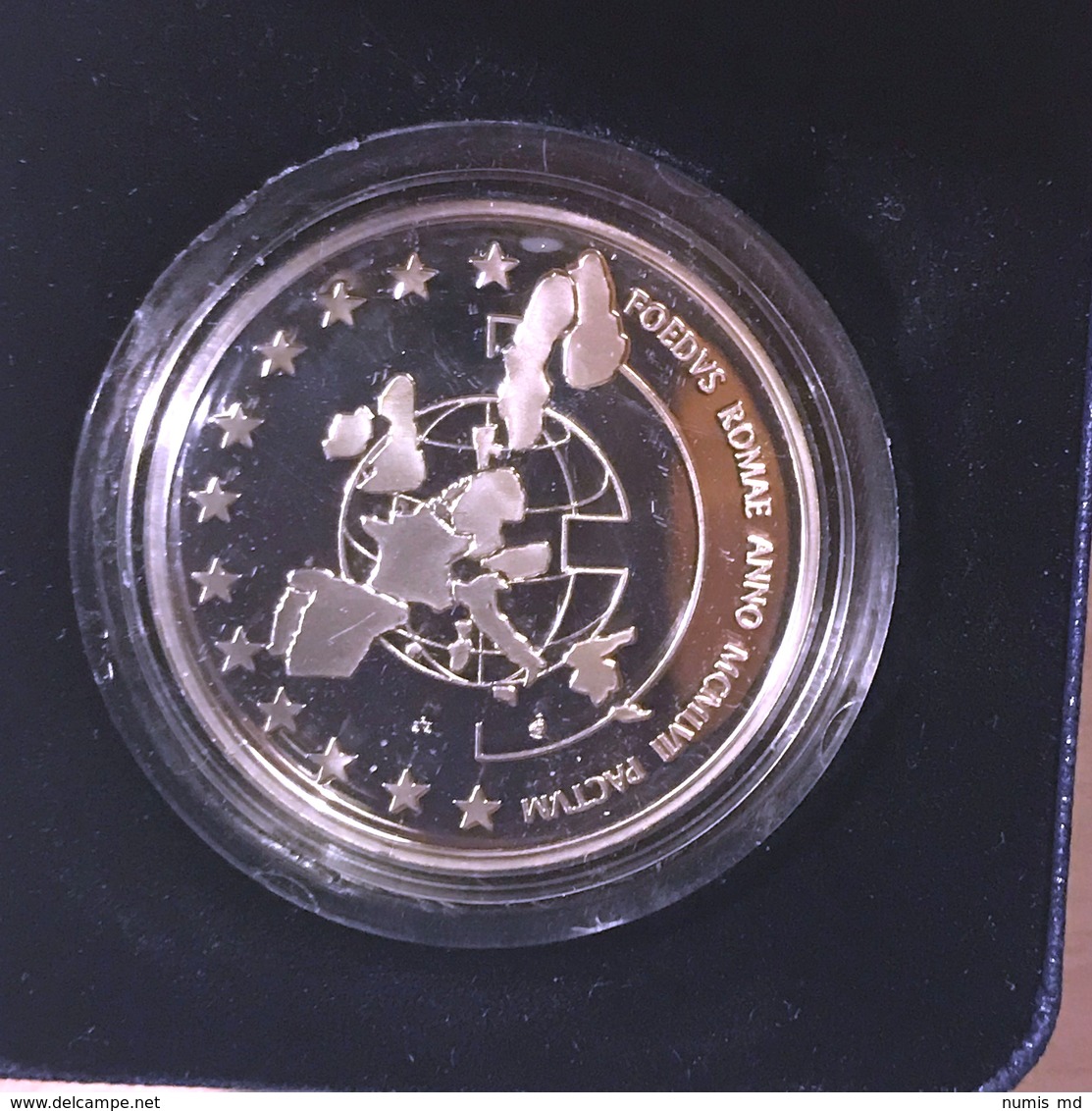 M/EC32 5 ECU 1997 Albert II *QP* Quality Proof - Traité De Rome 1957-1997 - ARGENT Avec ECRIN + Certificat - Ecus (gold)