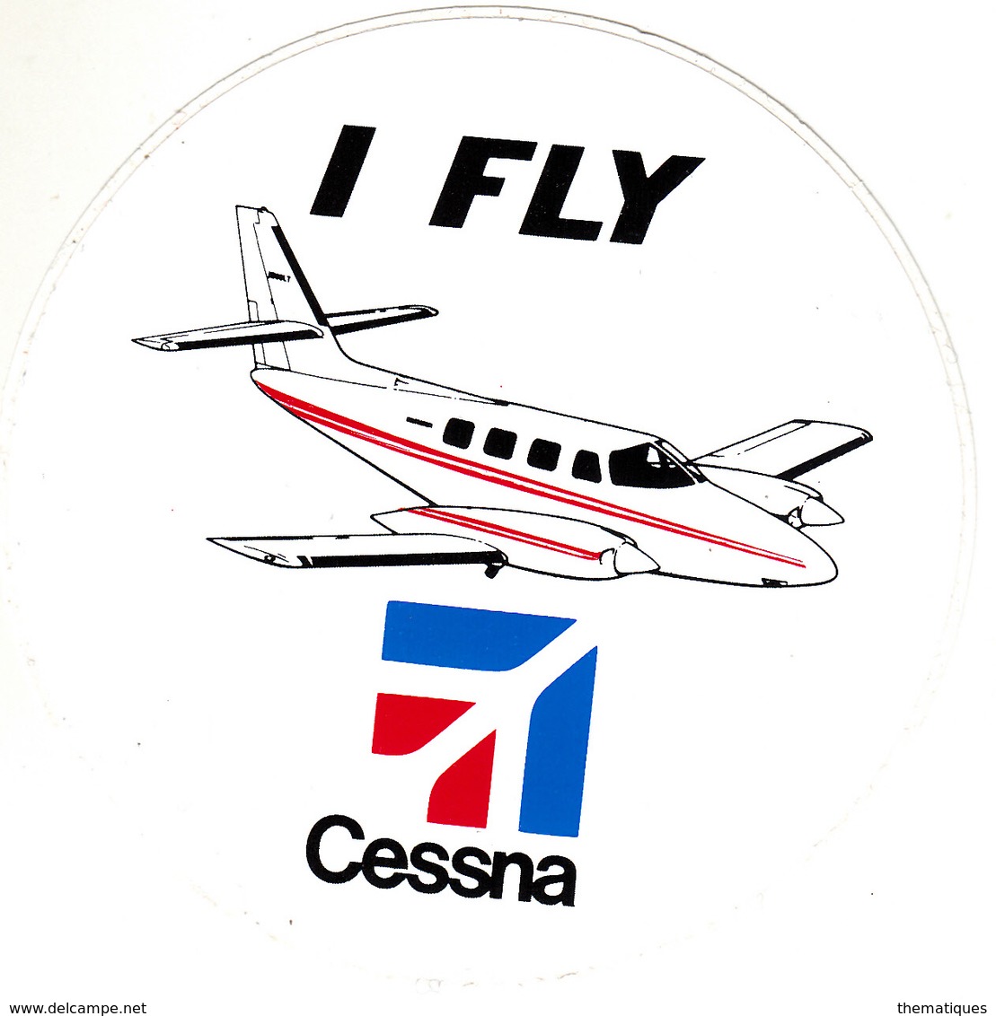 Thematiques Aviation Autocollant Sticker  I Fly Cessna Avion - Aufkleber