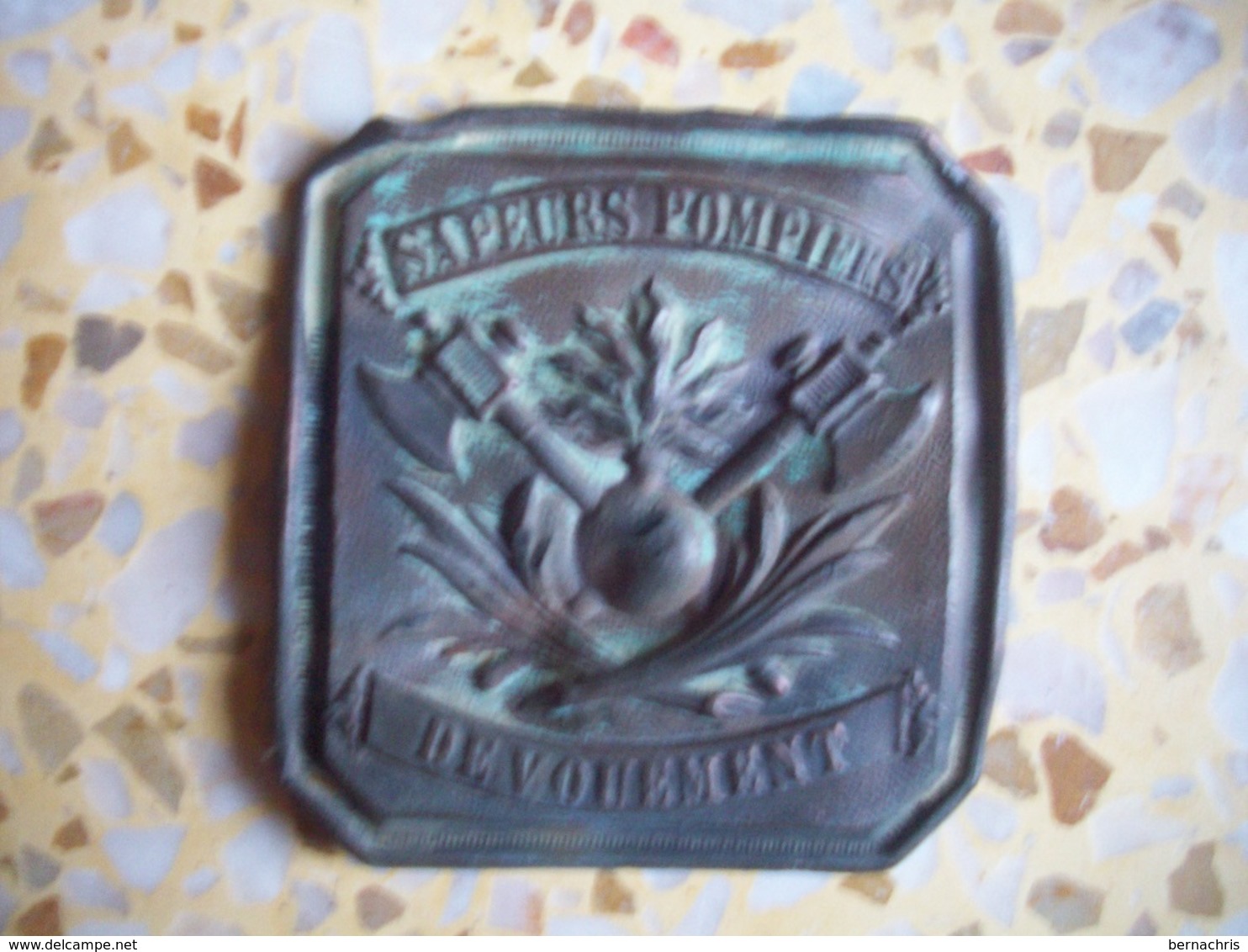 Ancienne Plaque De Ceinturon Sapeurs Pompiers - Pompiers