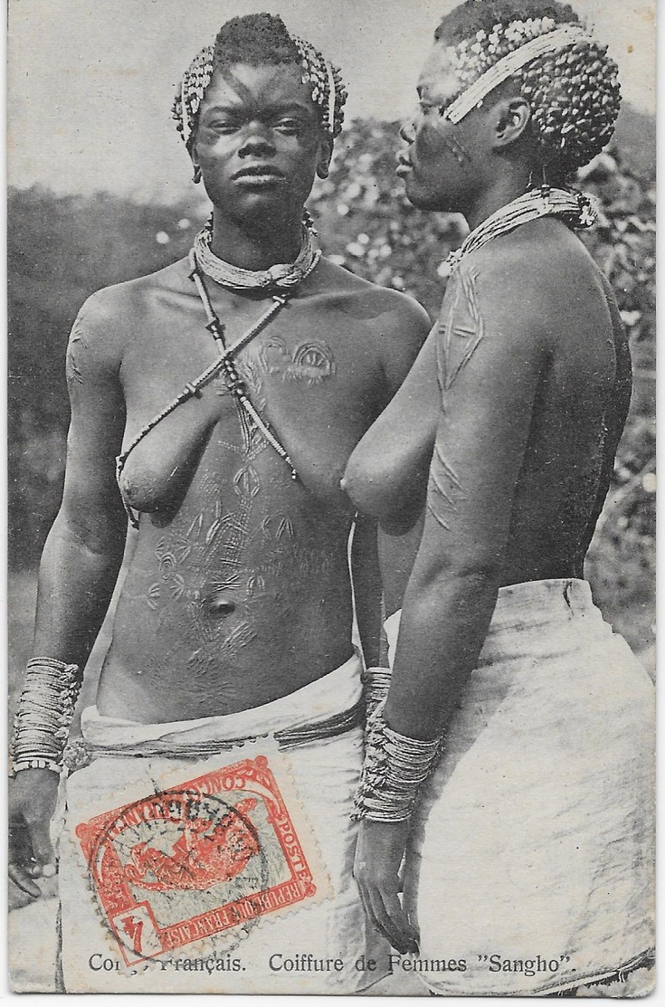 Auguste Béchaud - Congo Français - Coiffure De Femmes Sanghos - - Congo Français