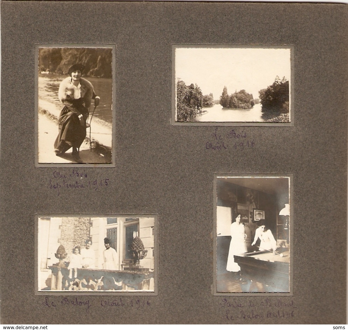 Lot De 15 Photographies Anciennes De Cesson (77), La Vie Au Balory En 1916, Billard, Jardin Fleuri, Vie De Famille, Rare - Lieux