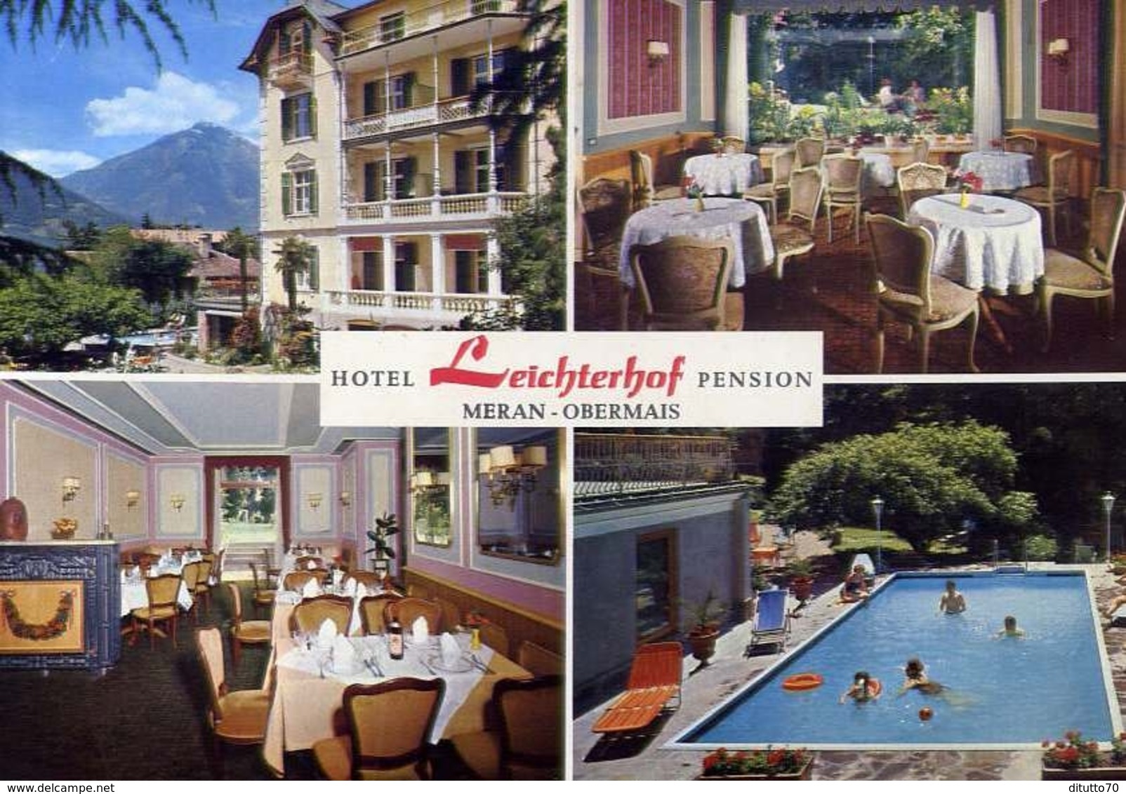 Meran - Obermais - Hotel Leichterhof - Formato Grande Non Viaggiata - E 10 - Hotels & Restaurants