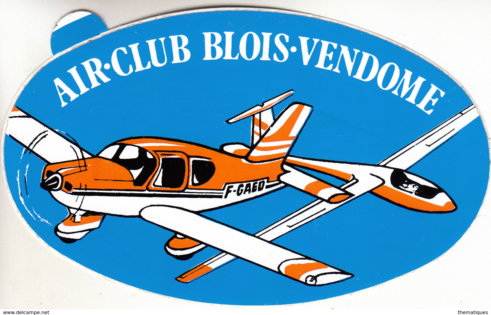 Thematiques Aviation Autocollant Sticker Air Club Blois Vendome Avion - Autocollants