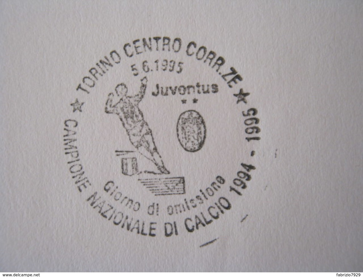 A.09 ITALIA ANNULLO FDC TORINO JUVENTUS CALCIO FOOTBALL VITTORIA CAMPIONATO - 1995 - BUSTA GATTINARA CLUB - Club Mitici