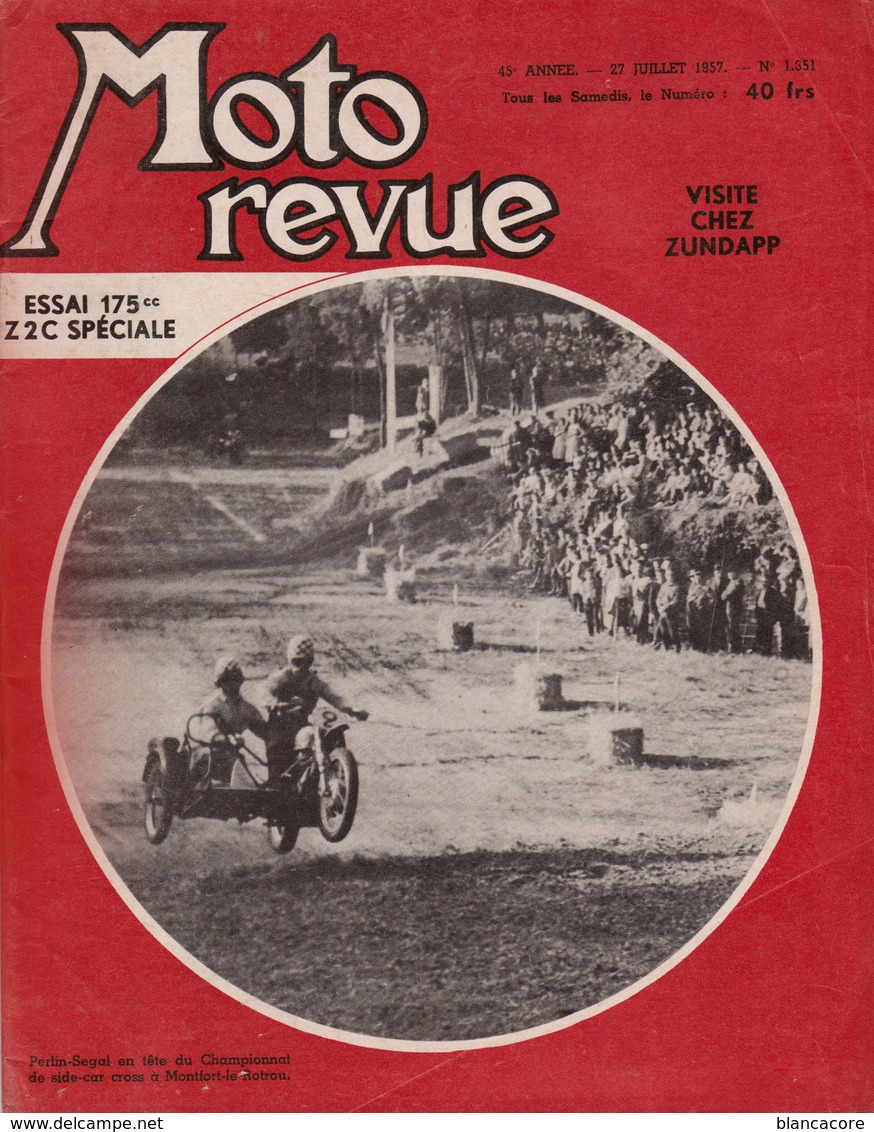 Moto Revue  27 Juillet 1957 Visite Chez ZUNDAPP + Reportage Grand Prix De Spa - Moto