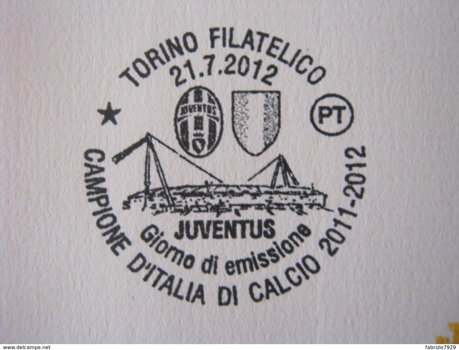 A.09 ITALIA ANNULLO FDC TORINO JUVENTUS CALCIO FOOTBALL VITTORIA CAMPIONATO - 2012 - BUSTA GATTINARA CLUB - Clubs Mythiques