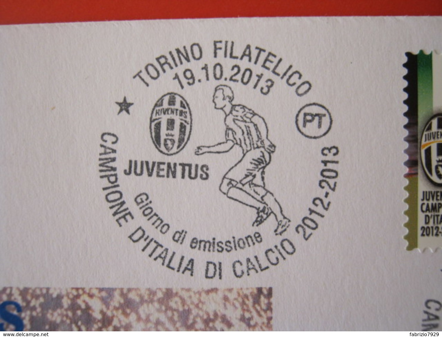 A.09 ITALIA ANNULLO FDC TORINO JUVENTUS CALCIO FOOTBALL VITTORIA CAMPIONATO - 2013 - BUSTA 1 GATTINARA CLUB - Club Mitici