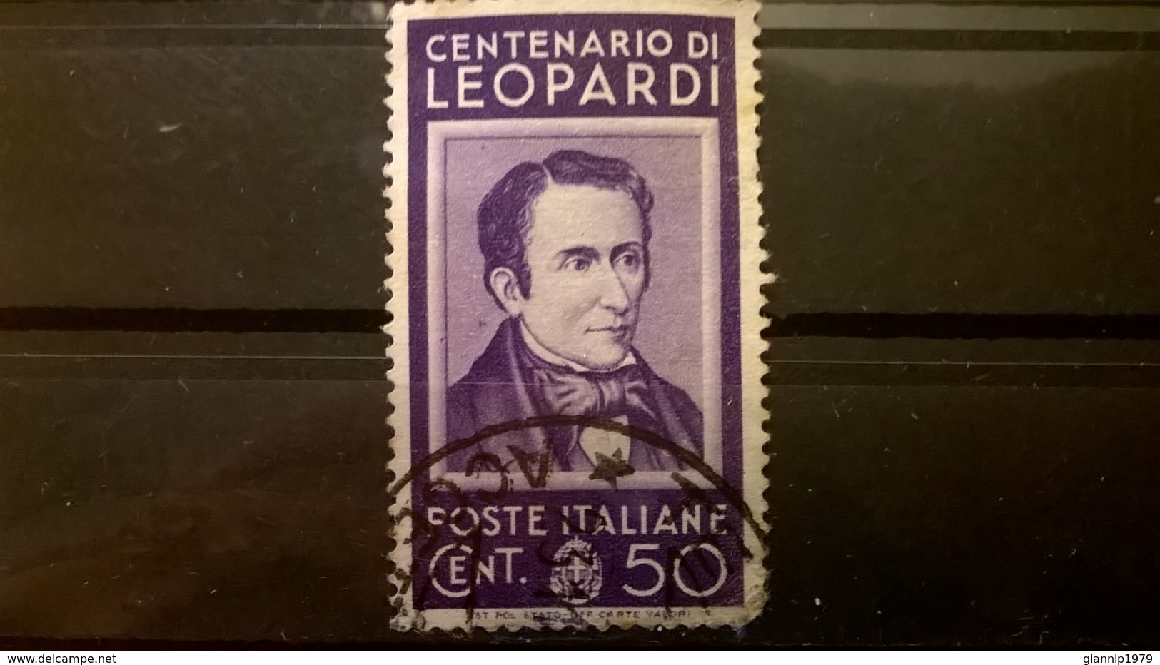 FRANCOBOLLI STAMPS ITALIA ITALY REGNO 1937 USED SERIE UOMINI ILLUSTRI LEOPARDI SASSONE 430 - Usati