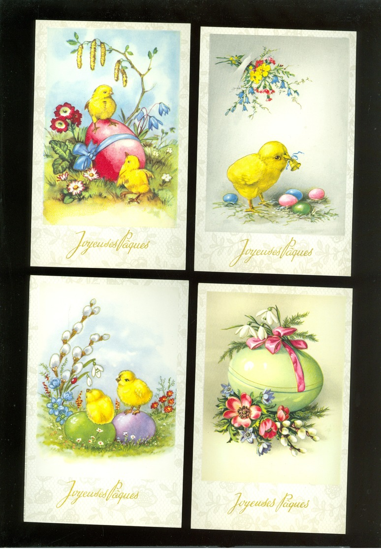 Beau lot de 60 cartes postales de fantaisie  Pâques   Mooi lot 60 postkaarten van fantasie  Pasen -  60 scans