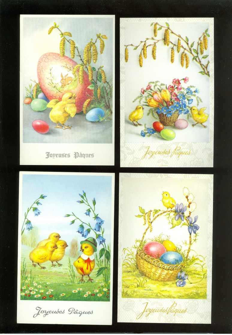 Beau lot de 60 cartes postales de fantaisie  Pâques   Mooi lot 60 postkaarten van fantasie  Pasen -  60 scans