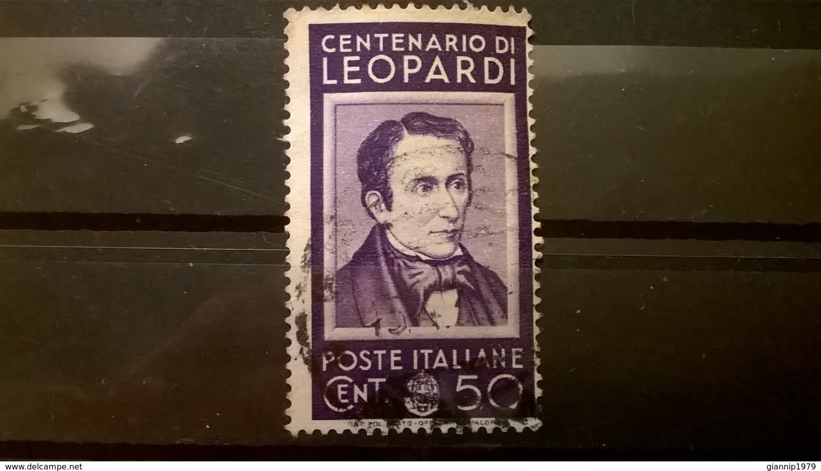 FRANCOBOLLI STAMPS ITALIA ITALY REGNO 1937 USED SERIE UOMINI ILLUSTRI LEOPARDI SASSONE 430 - Usati