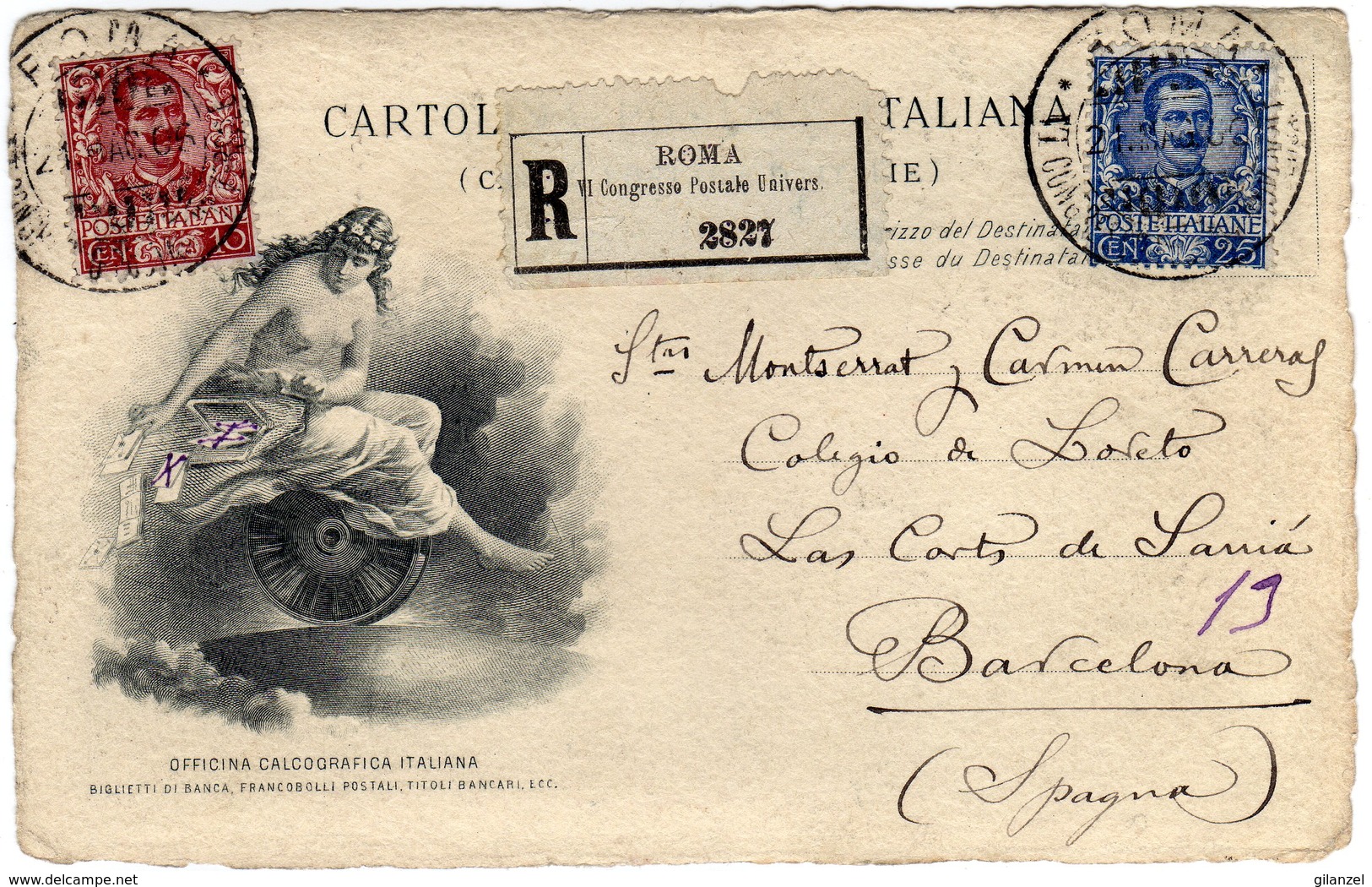 Italia 1906 UPU Universal Postal Congress Rome Postal Stationery - UPU (Universal Postal Union)