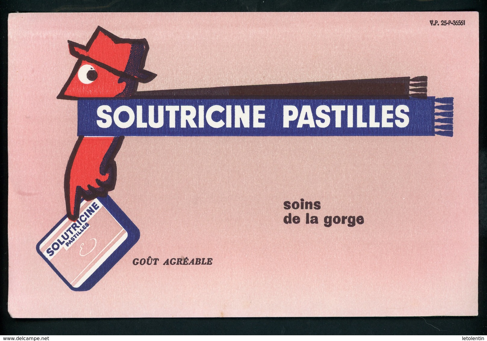 BUVARD:  PASTILLES SOLUTRICINE - FORMAT  13,5X21 Cm - Chemist's