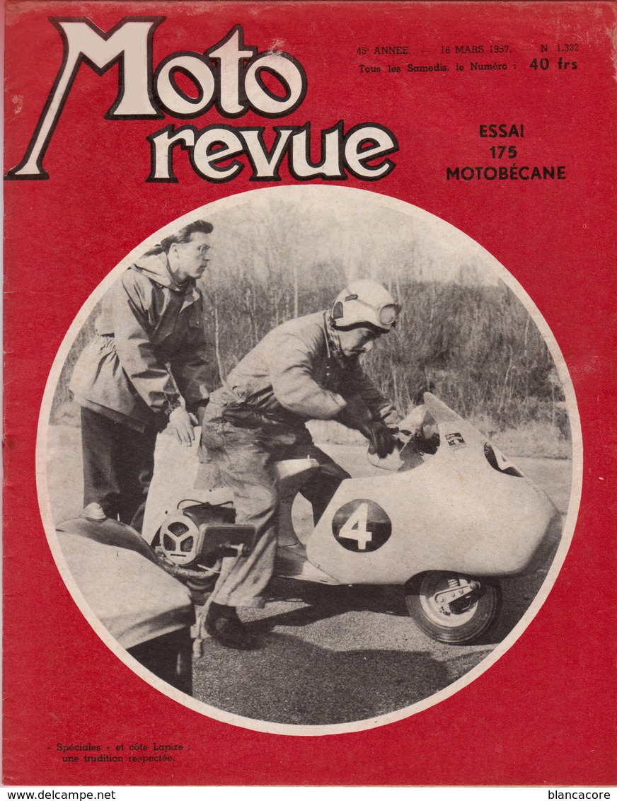 Moto Revue  16 Mars 1957  Motobecane 175 / Salon D' Amsterdam / Triumph 21 - Moto