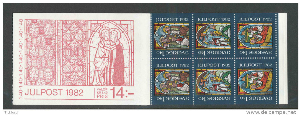 SUEDE 1982 - CARNET  YT C1191 - Facit H340 - Neuf ** MNH - Timbres De Noël, Vitraux De L'église De Lye - 1981-..