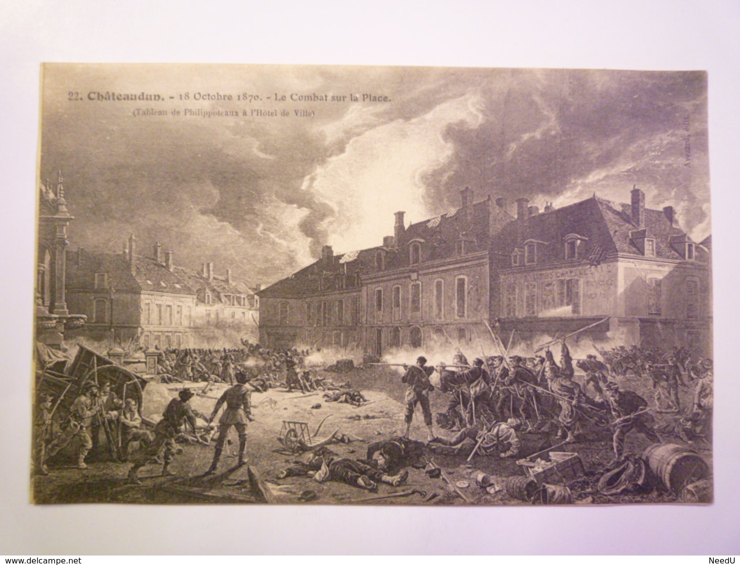 GP 2019 - 331  CHÂTEAUDUN  (Eure-et-Loir)  :  18 Octobre 1870  -  Le Combat Sur La Place   XXX - Chateaudun
