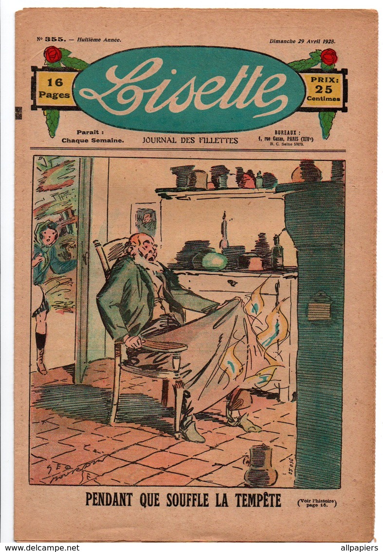 Lisette N°355 Un Secret Monologue - Coussin Brodé En Couleurs - Des Robes Habillées Pour Tous Les âges De 1928 - Lisette