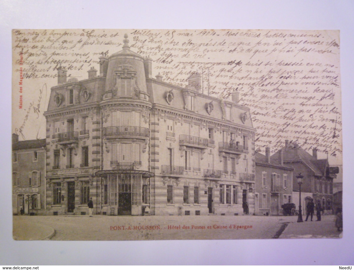 GP 2019 - 334  PONT-à-MOUSSON  (Meurthe-et-Moselle)  :  Hôtel Des Postes Et Caisse D'Epargne   1904   XXX - Pont A Mousson