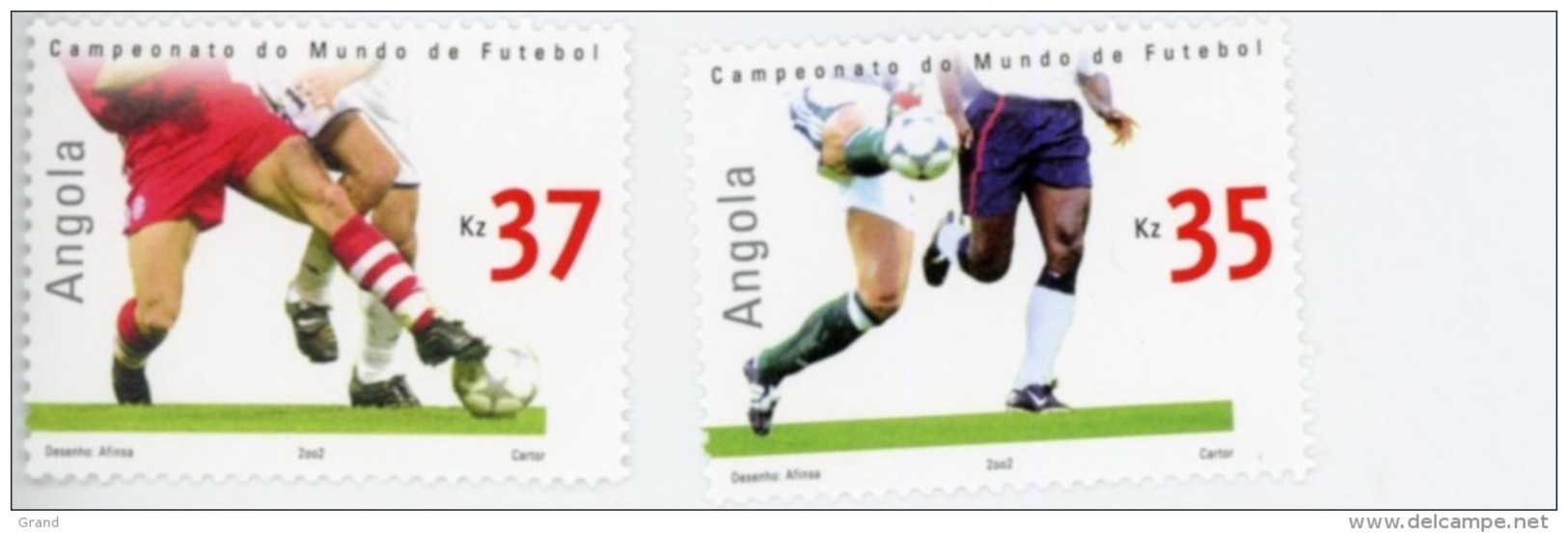 Angola 2002-Coupe De Football En Corée Du Sud-YT 1521/22+B100***MNH - 2002 – Corée Du Sud / Japon