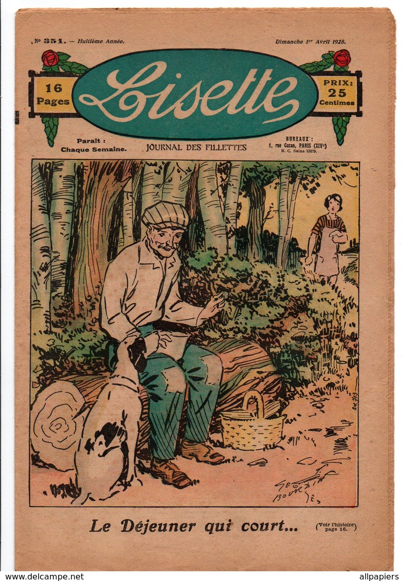 Lisette N°351 Poisson D'avril - Pour Les Débutantes - Les Pauvres Dadou - Le Trousseau De Bébé De 1928 - Lisette