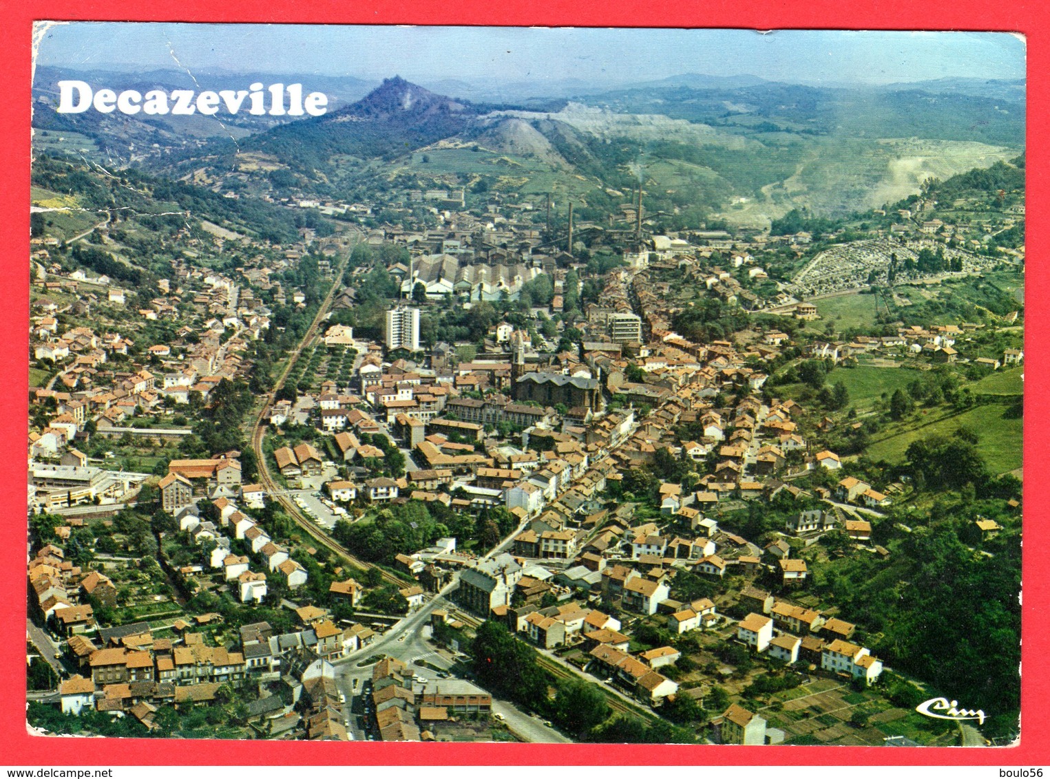 CPSM-(12.Aveyron)-Decazeville -Vue Aérienne Générale. - Decazeville