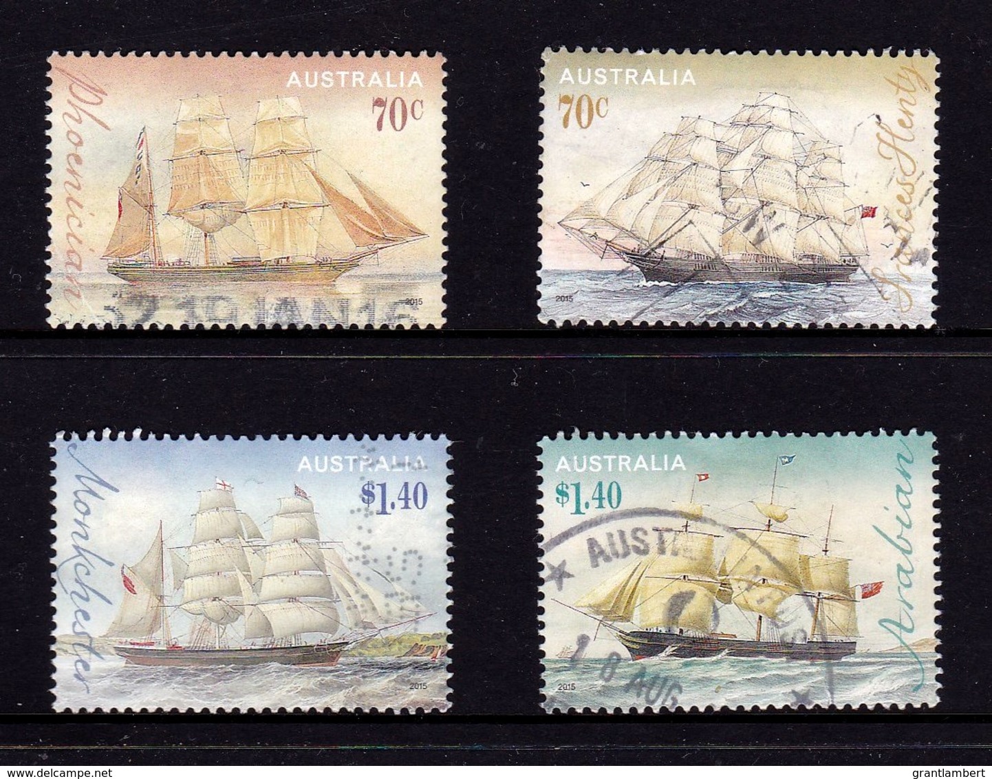 Australia 2015 Clipper Ships Set Of 4 Used - - Used Stamps