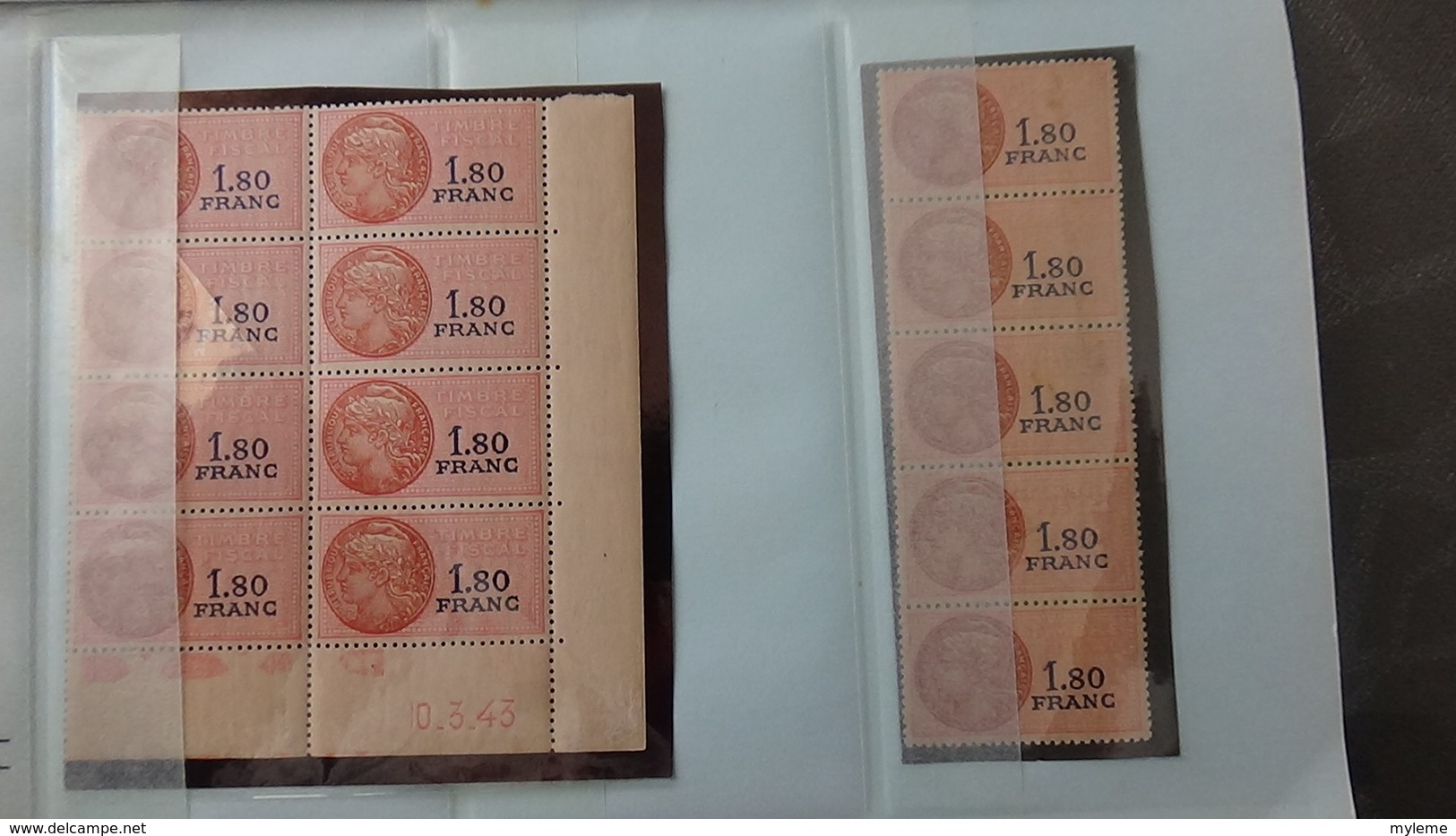 Carnet à choix de 230 timbres fiscaux avec coins datés (et date au verso) tous est **. Côte très sympa !!!