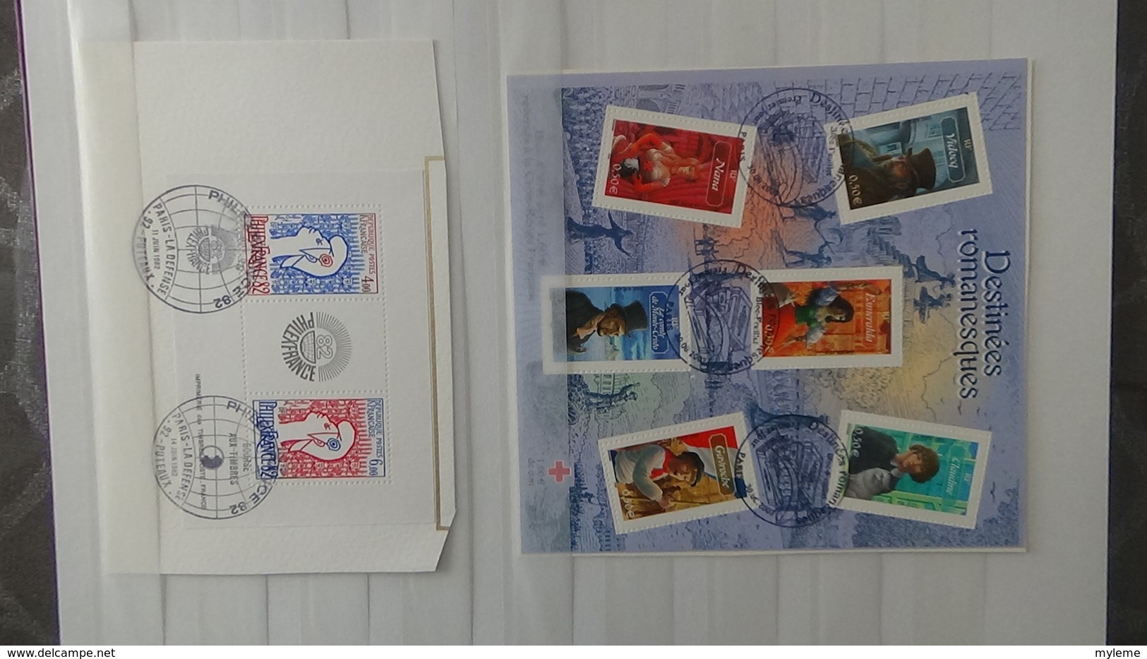 Album de blocs et timbres avec oblitération 1er jour dont 1/2 blo Philatec 1964. Côte très sympa !!!