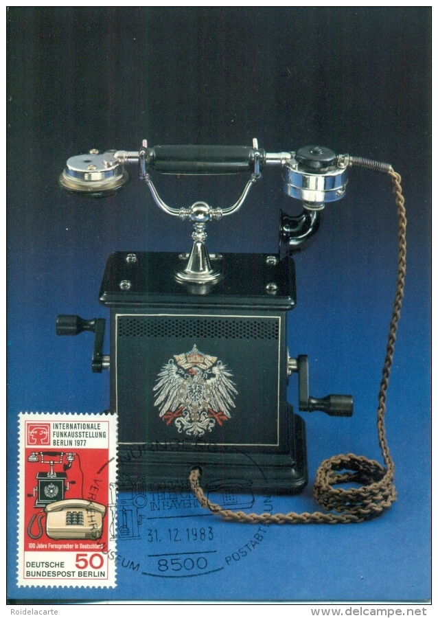 CM-Carte Maximum Card # 1977-Allemagne-Berlin# Sciences-Télécommunications -Telecom-Téléphone  OB 05,1905 # Obl.München - Télécom