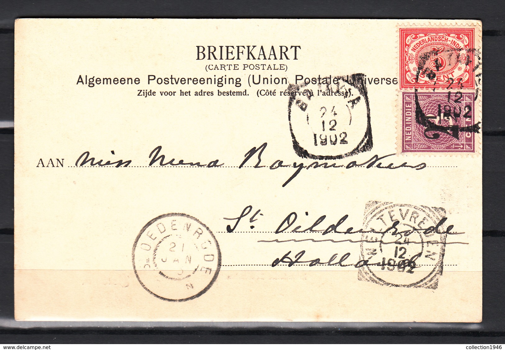 Nederlands Indie 1902,ansichtkaart,briefkaart,Inlandsche Bedienden,Batavia(C401) - Indes Néerlandaises