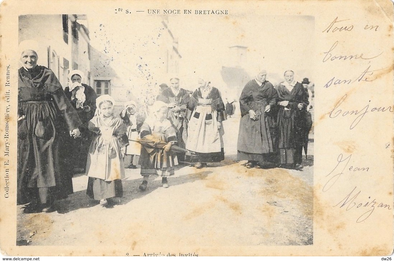 Une Noce En Bretagne - Collection E. Mary-Rousselière - Carte Dos Simple 1906 - Noces