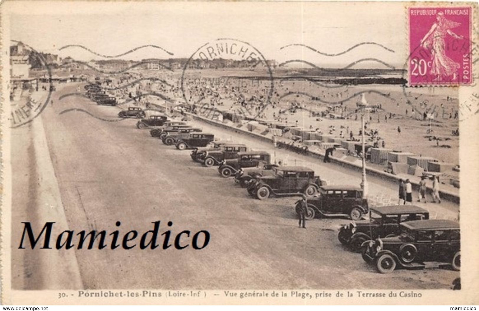 Automobiles. Le Parking De La Plage De PORNICHET En 1934, 1957, 1964 Et 1966 + 1 CP Idem LA BAULE En 19?? - 5 - 99 Cartes